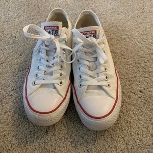 White All Star Converse Women’s 10.5 Men’s 8.5